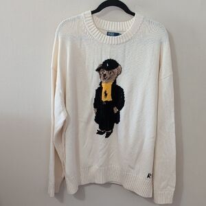 Polo Ralph Lauren Preppy Bear Sweater 100% Cotton Crewneck NEW Women's Size XXL